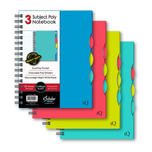 SP LIBRETA ESPIRAL IQ 3-DIV 120-PG MED