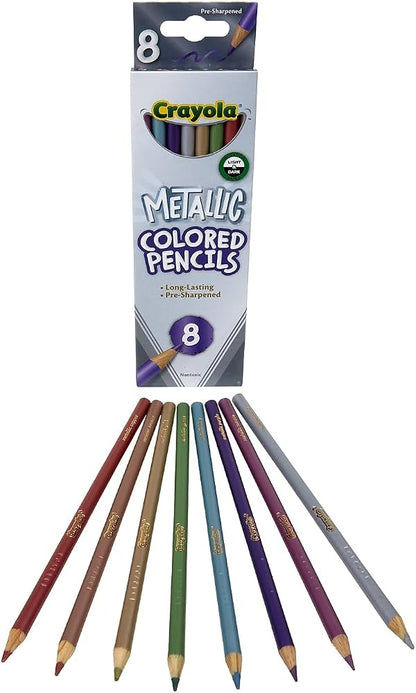 Crayola Metallic Colored Pencils Pkg. 8
