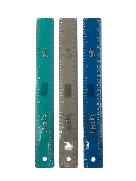 REGLA PLASTICA 12" ULTRAFLEX ASST COLORS