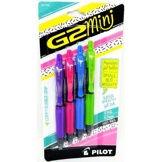 G2 GEL PEN MINI .7 FINE PPL\PNK\PWK\LIM PQ.4
