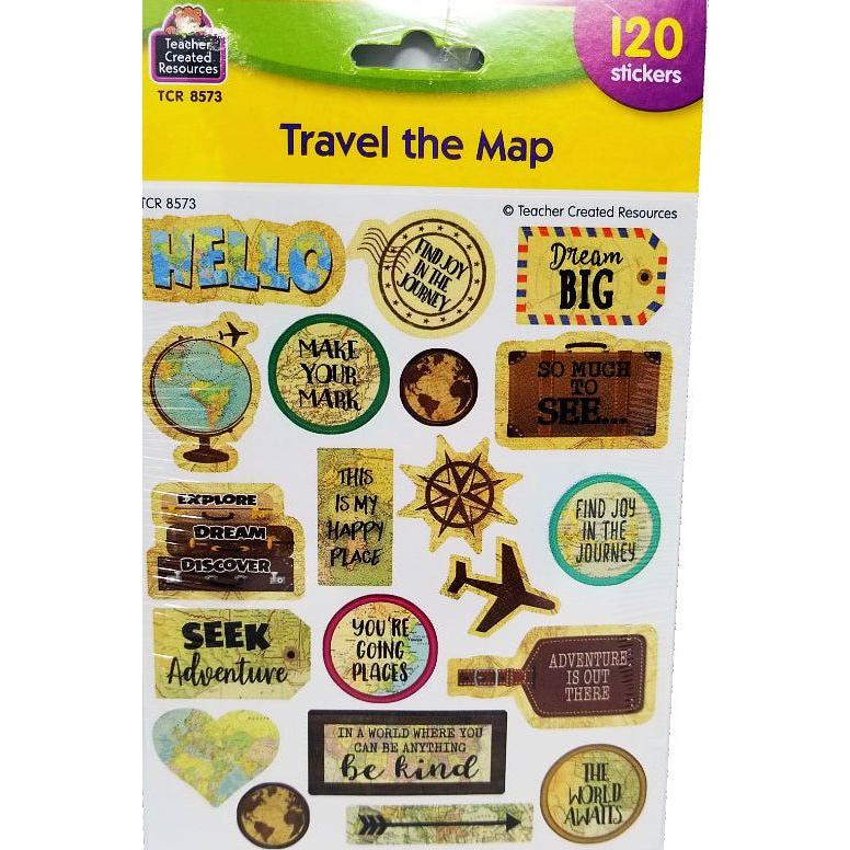 TRAVEL THE MAP STICKERS – JA Riollano Co, Inc. School I Office I Crafts ...