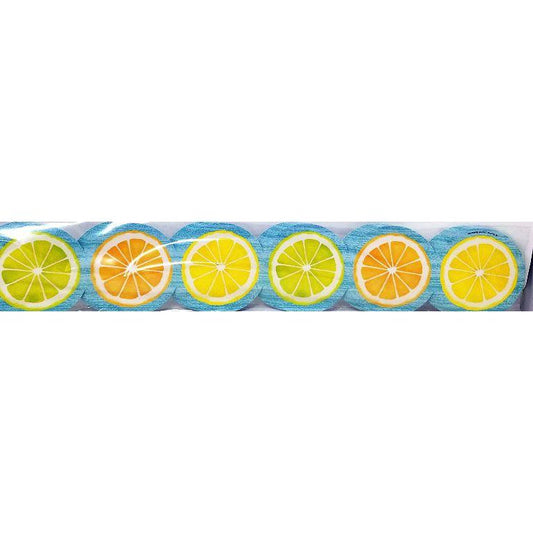 LEMON ZEST CITRUS SLICES DIE-CUT BORDER
