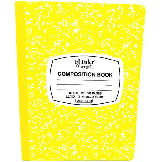 LIBRETA COSIDA MARMOLEADA AMARILLO 80HJ