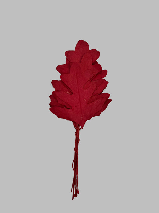 Paper Oak Leaves | Red