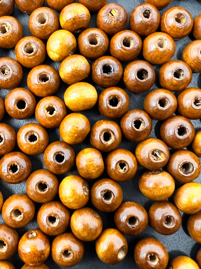 WOOD ROUND BEAD | LIGHT BROWN