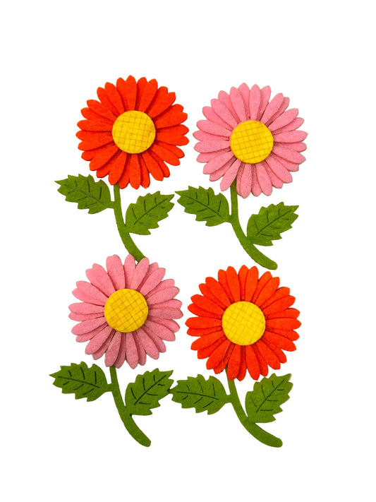 Felt Flower | Orange Pink