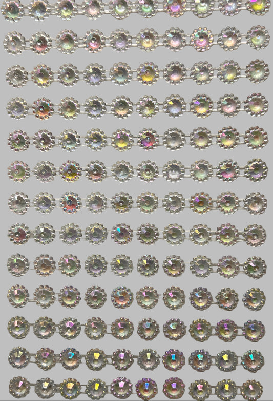 BUBBLE FRAME STONE STICKER | CLEAR
