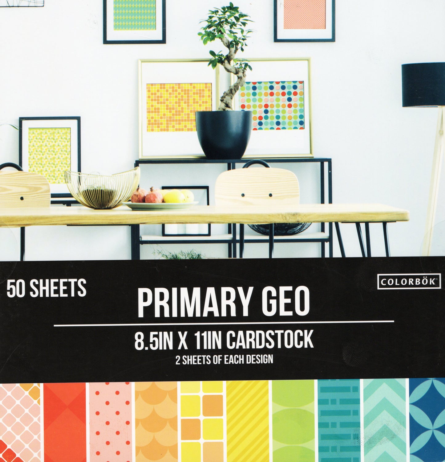 PAPER PAD PRIMARY GEOMETRIC 8.5X11 50 SHEETS