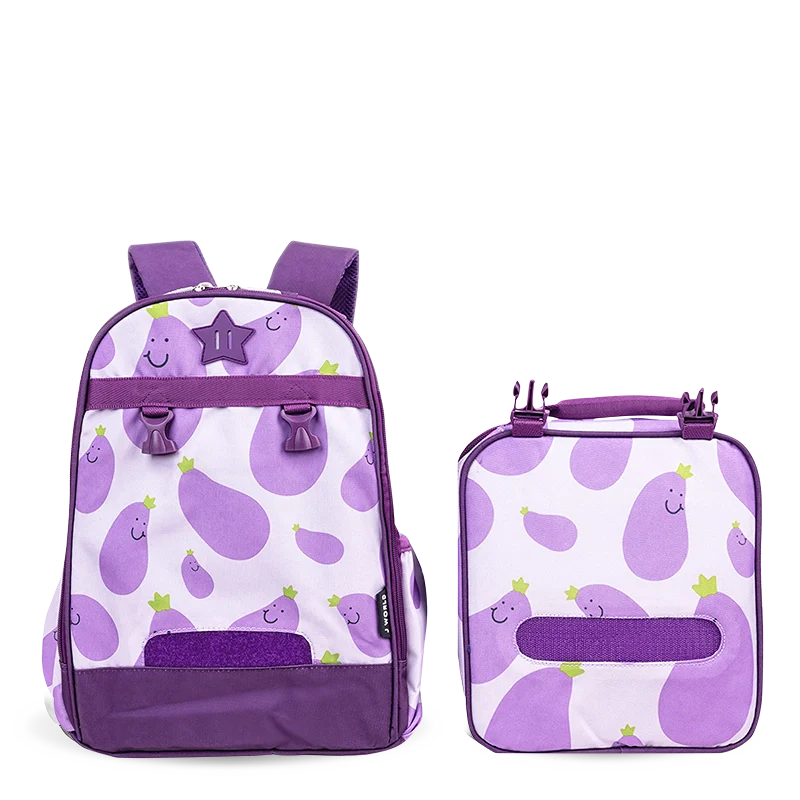 Duet Kids Backpack & Detachable Lunch Box Set |  Mr Eggplant
