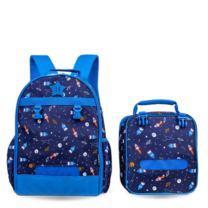 Duet Kids Backpack & Detachable Lunch Box Set | Spaceship