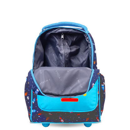 Sparkle 15 Inch Kids Rolling Backpack Carry On  | Robot