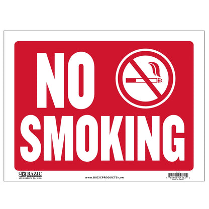 No Smoking Sign 12" X 16"