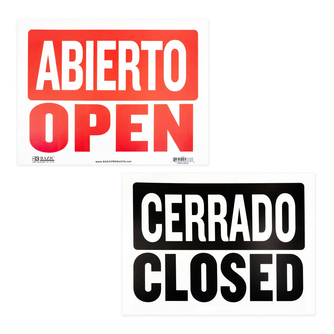 Abierto/Cerrado Sign 12" X 16"