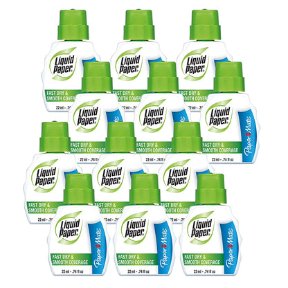 Paper Mate Liquid Paper Fast Dry Correction Fluid 22 ml Cj. 12