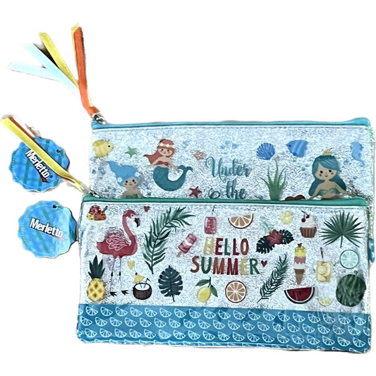 CARTUCHERA PLASTICA FLAMINGO/SIRENAS