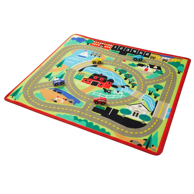 Round the Town Road Rug & Car