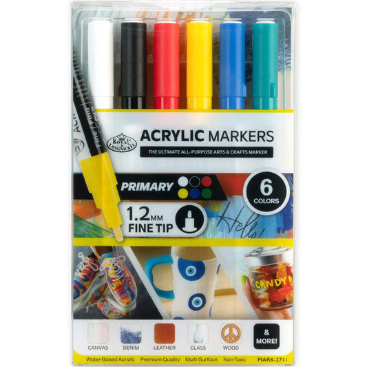 Acrylic 1.2 mm Primary Marker Set Pkg. 6