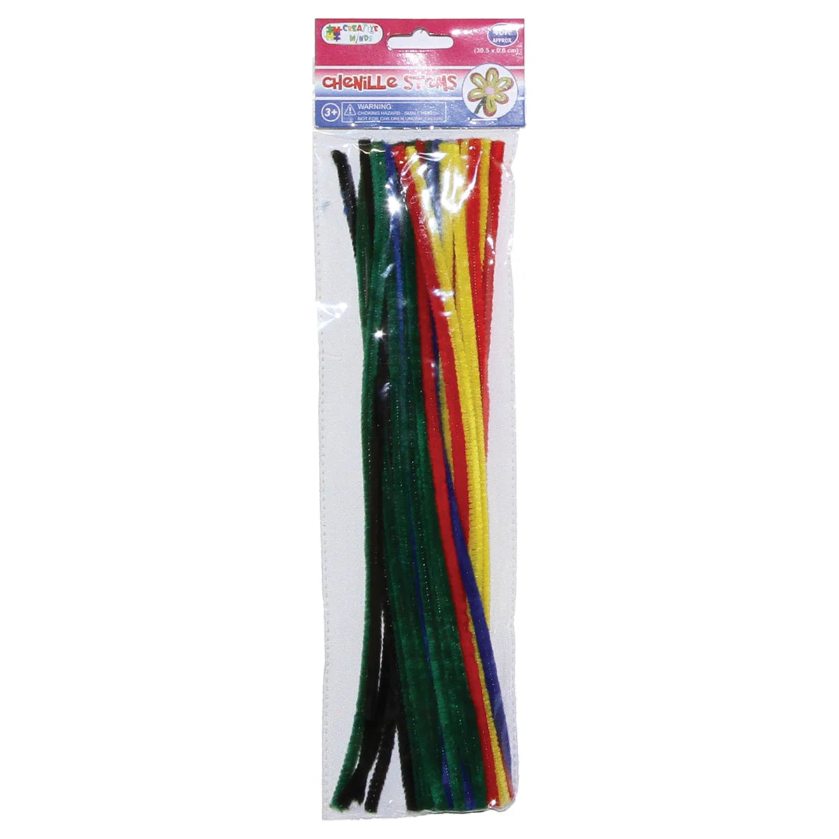 Chenille Stems Primary Mixed | 40pc | 30.5CMx6MM