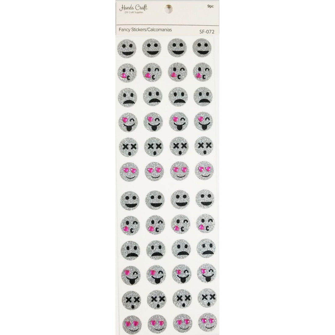 SILVER EMOJI GLITTER STICKER 48 PC – JA Riollano Co, Inc. School I ...