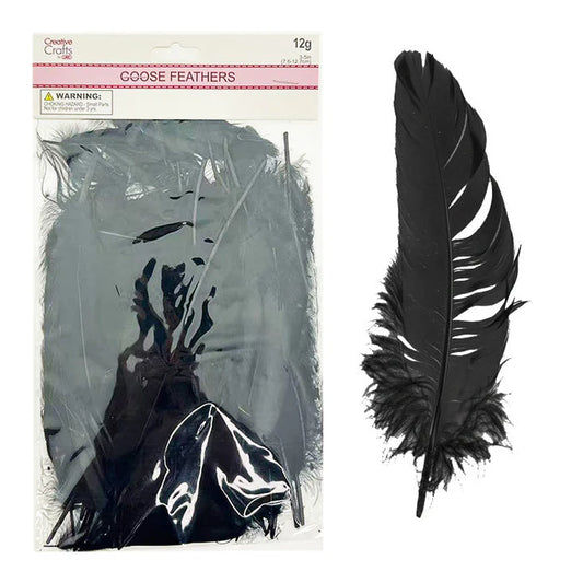 Goose Feathers | 3"-5" | 12g | Black