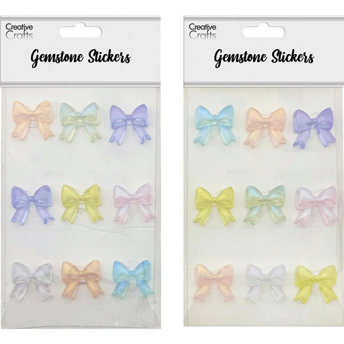 Gem Stickers Bow Mix | Pastel Colors | 25mm