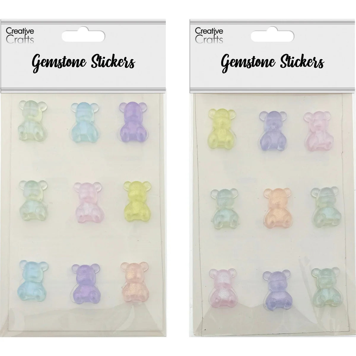 Gem Sticker Teddy Bear | Mix Color | 22mm
