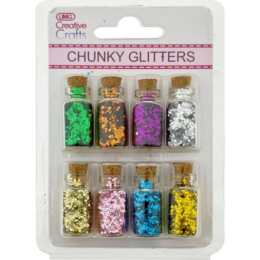 Sequin Glitter Bottle | 3cm | 8pc | Mix Color