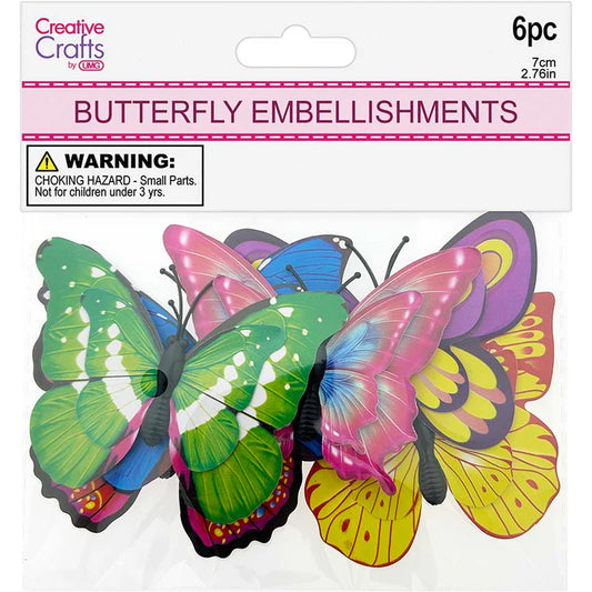 Butterfly Emb | 6pc | 7cm