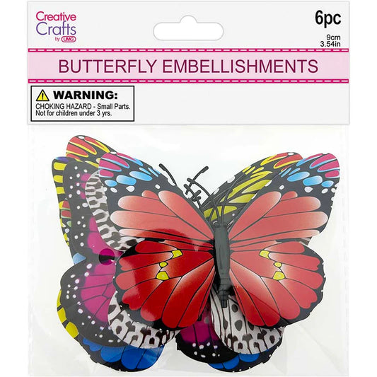 Butterfly Emb | 6pc | 9cm