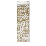 ALPHABET STICKERS GOLD 130 PC