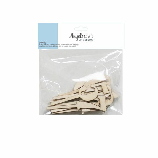 WOOD THIN NUMBERS 1 7/8" 10 CT
