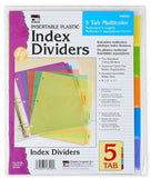 Index Dividers 5 Tab Assorted