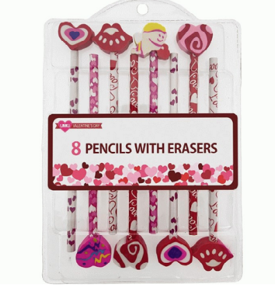 PENCIL W/ ERASER VAL 8PK