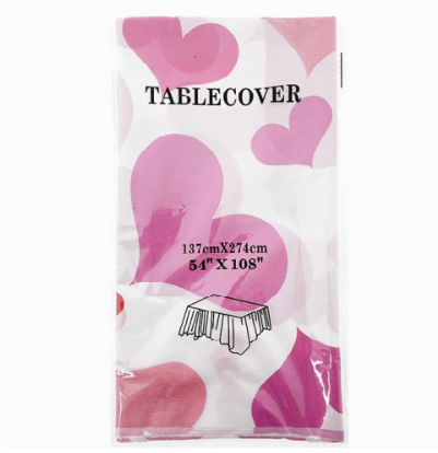 VALENTINE TABLE COVER 54x108INCH
