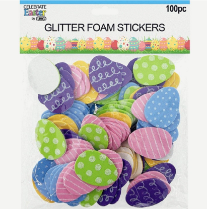 Eggs Foam Glitter Stickers | 100pc