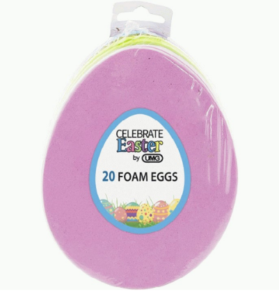Foam Sheets Eggs | 20 pc | 4.3x5.6 in
