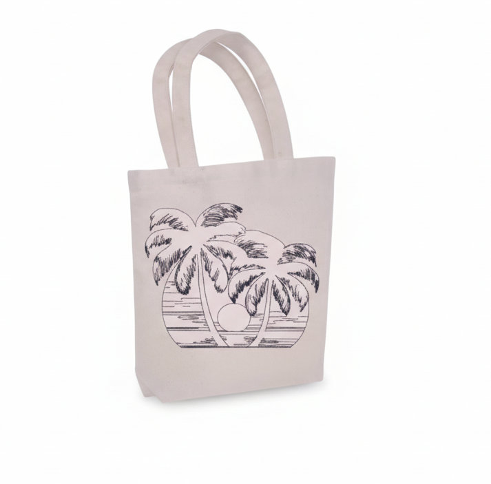 8.5x8.25in. DIY Canvas Bag Beach Sunset