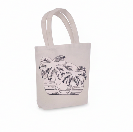 8.5x8.25in. DIY Canvas Bag Beach Sunset