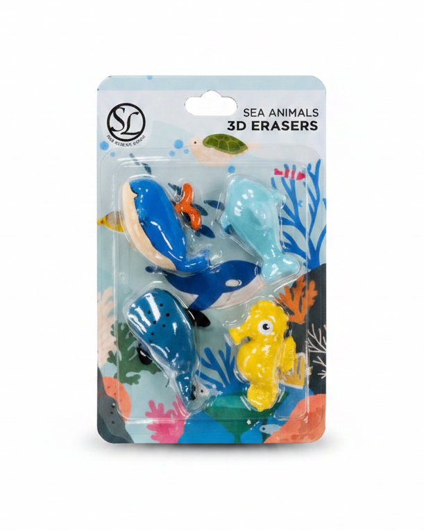 BOYS ASST 3D ERASERS PACKS