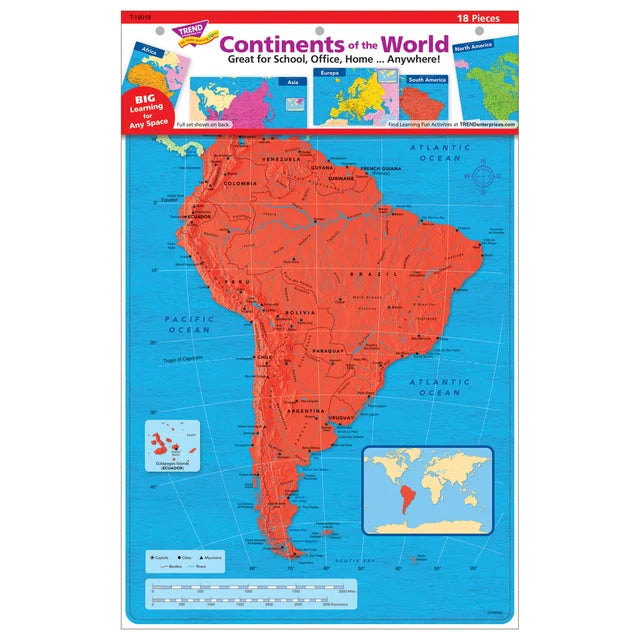 Continents of the World Learning Set 18pcs – imagen 1 - JA Riollano