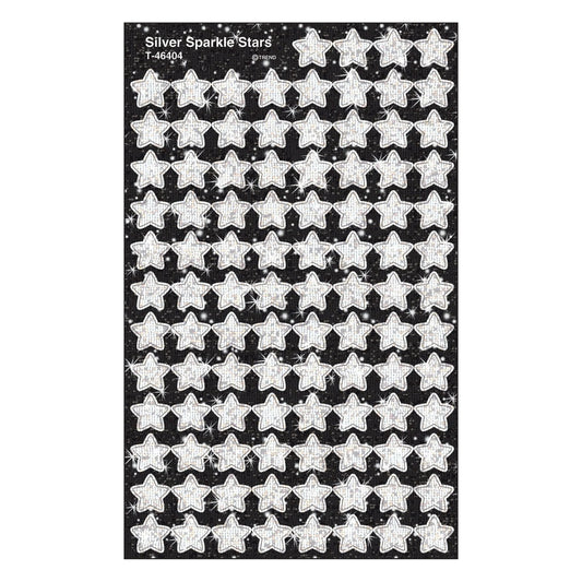 SILVER STARS SUPERSHAPES STICKERS 400PCS