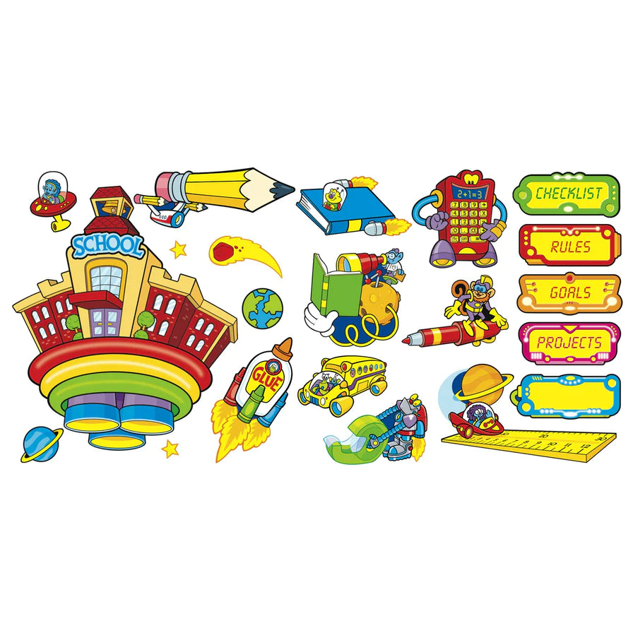 BLAST OFF FOR SCHOOL BULLETIN BOARD SET