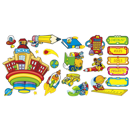 BLAST OFF FOR SCHOOL BULLETIN BOARD SET
