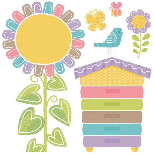 RAINBOW GARDEN BULLETIN BOARD SET