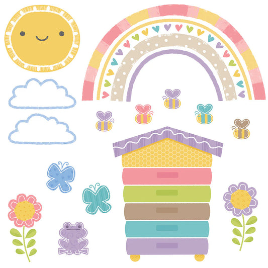 RAINBOW GARDEN BULLETIN BOARD SET