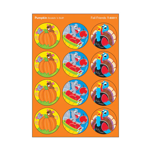 FALL FRIENDS, PUMPKIN SCENT STICKERS 48PCS