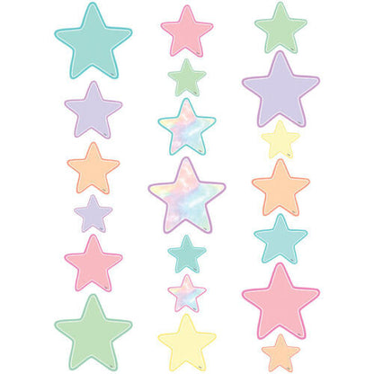 Pastel Pop Stars Accents | Assorted Sizes | 60 pieces