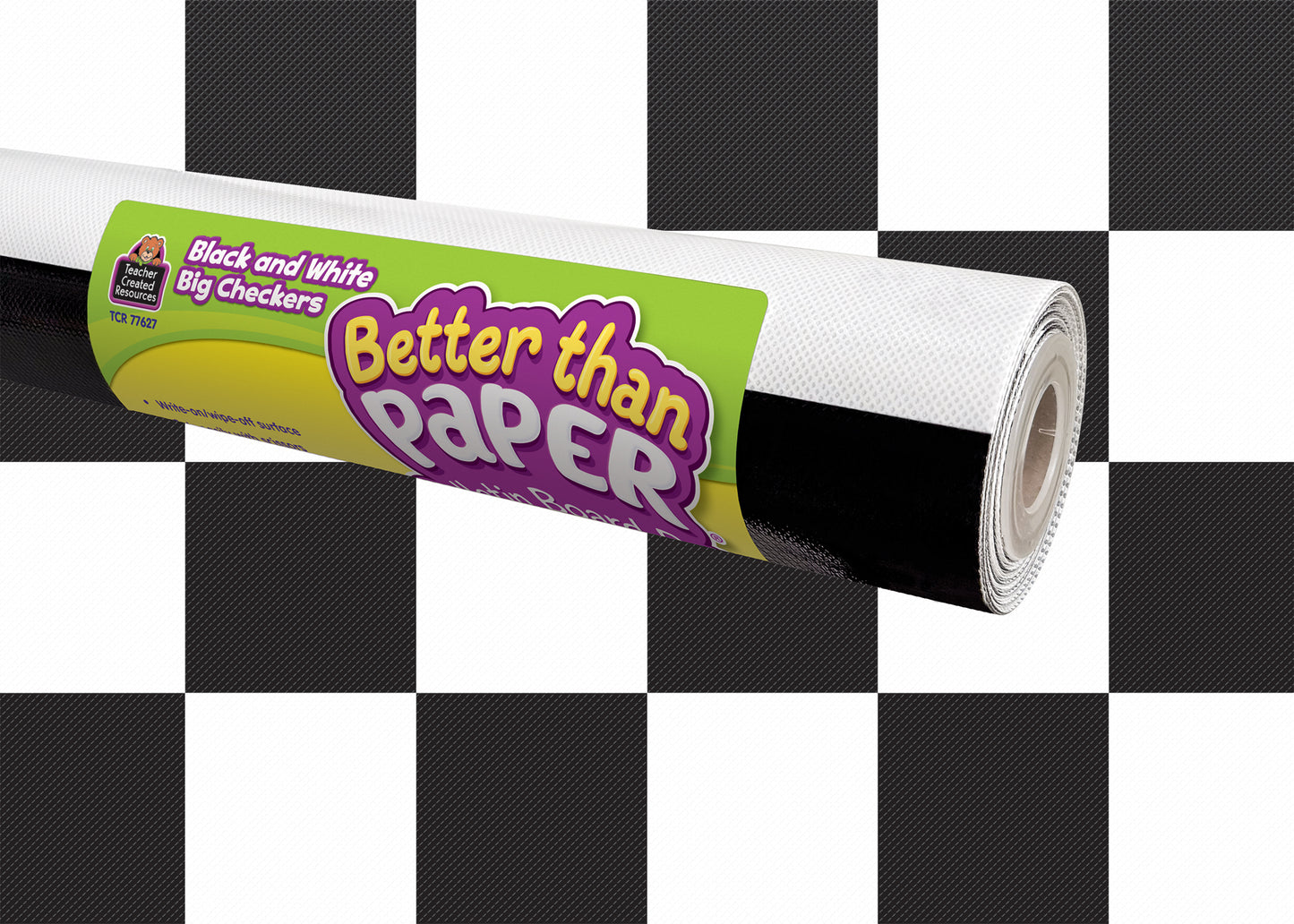 Black and White Big Checkers Better Than Paper Bulletin Board Roll