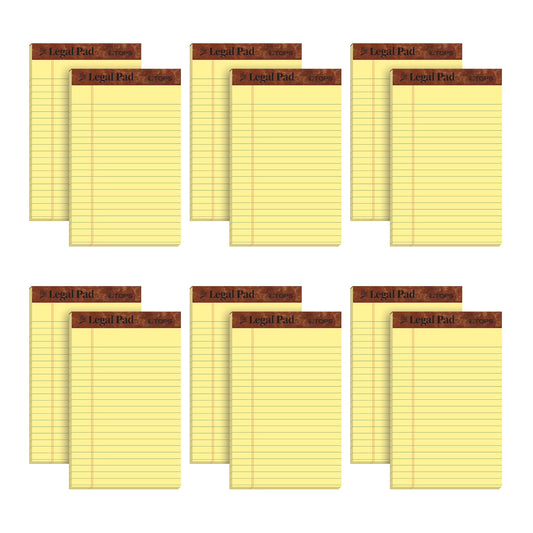Legal Rule 8 -1/2"x 11 -3/4" | 12 Canary Pads