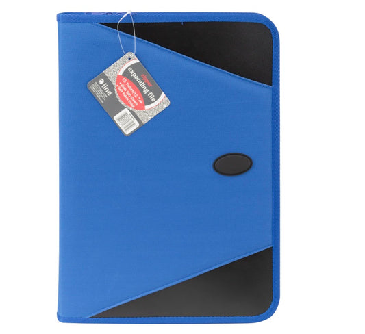 Expanding File With Zipper, Blue, 1/EA